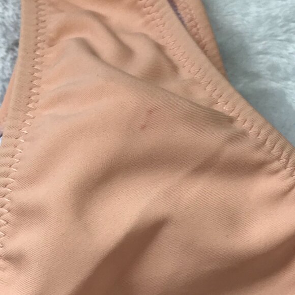 Cupshe Faux Wrap One Piece Swimsuit Women's XXL Color Block Orange, Peach NEW - Picture 5 of 12